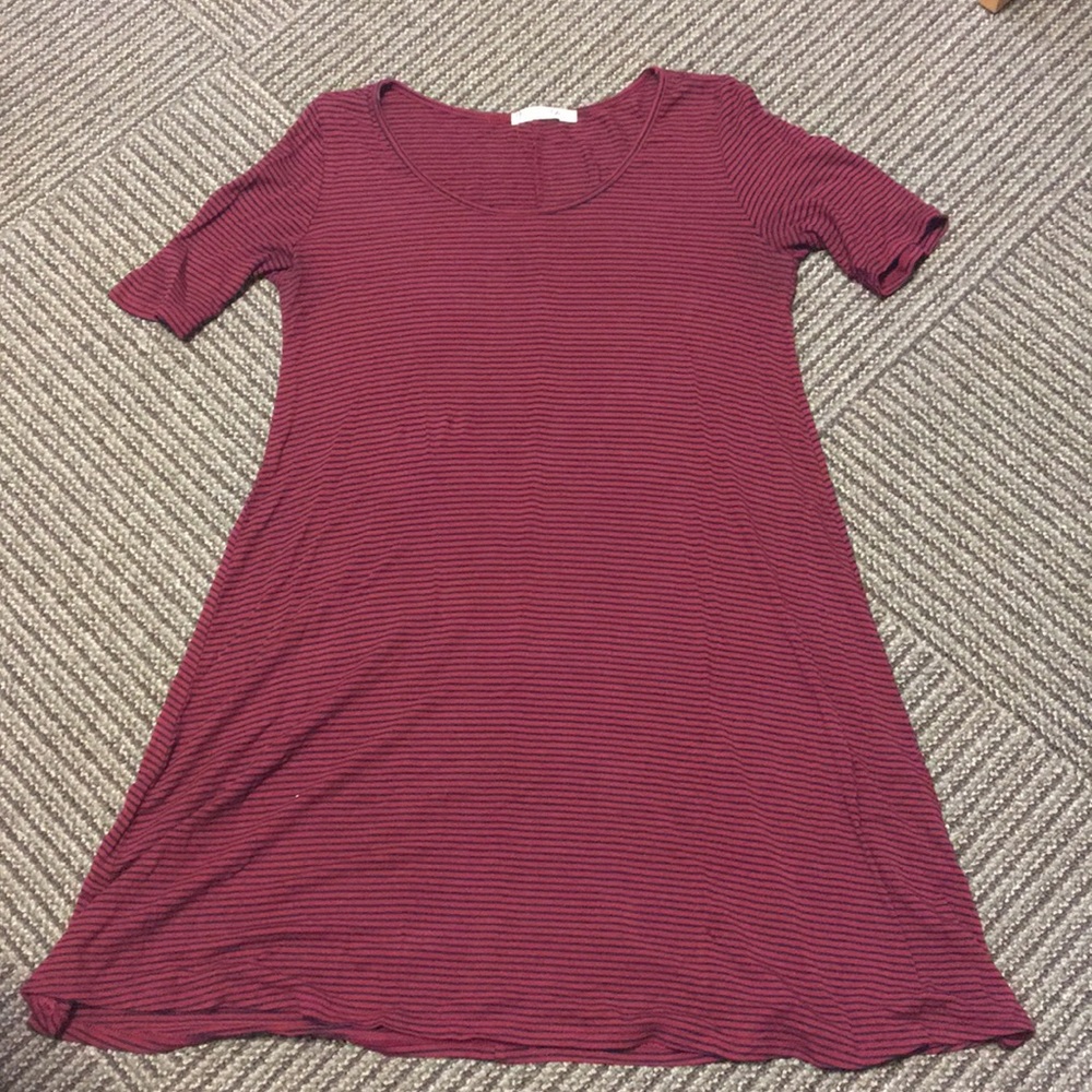 Striped Red and Black Dress